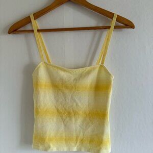 I AM DELILAH Mia Tank Top  Lemon Stripe Size S